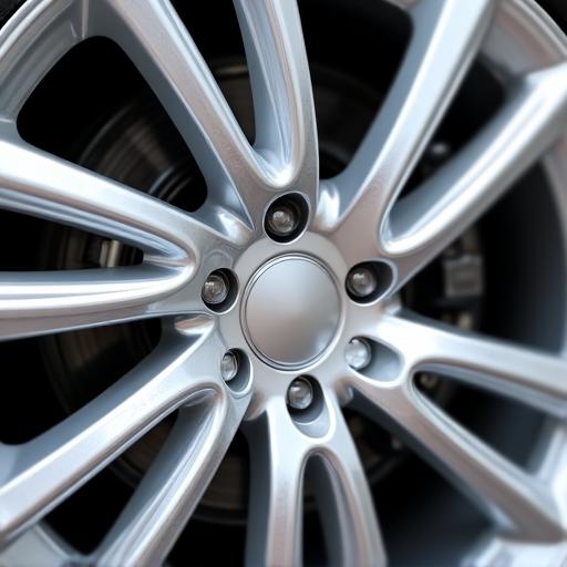 Before and after of alloy wheel cleaning - After