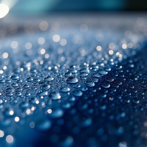 Water beading on a ceramic coated car